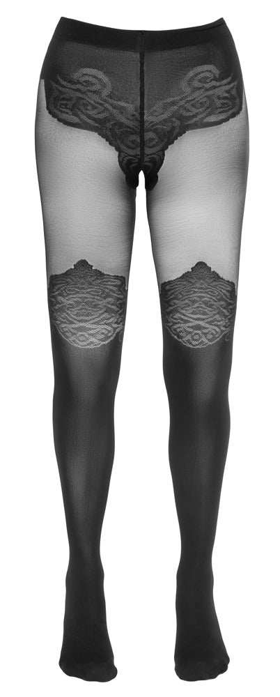 COTTELLI LEGWEAR - CROTCHLESS TIGHTS