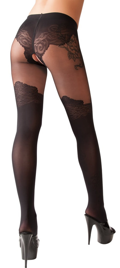 COTTELLI LEGWEAR - CROTCHLESS TIGHTS