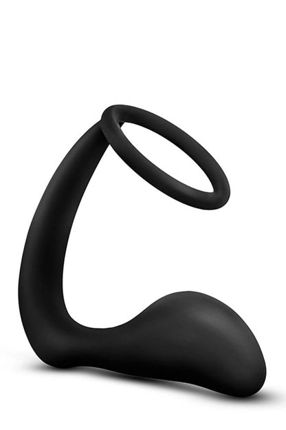 BLUSH - ANAL ADVENTURES COCK RING PLUG BLACK