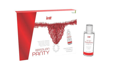 INTT - RED BRAZILIAN PANTY + SLINDING GEL