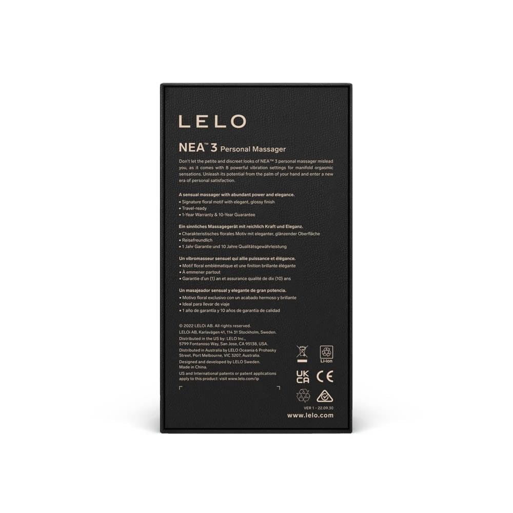 LELO - NEA 3 PITCH BLACK