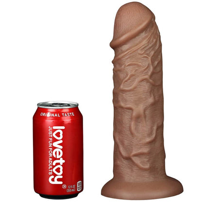 LOVETOY - 10.5'' REALISTIC CHUBBY VIBRATING DILDO BROWN