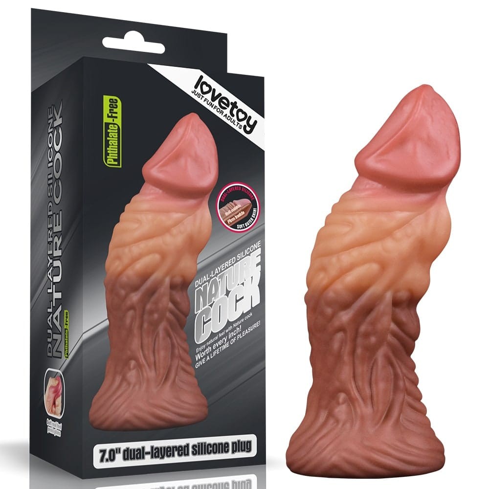 LOVETOY - 7.0'' DUAL LAYERED PLATINUM SILICONE PLUG