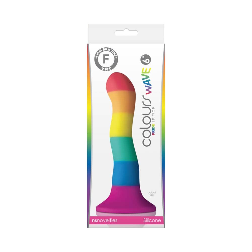 NS TOYS - COLOURS PRIDE EDITION 6 INCH WAVE DILDO RAINBOW_B0O25_2