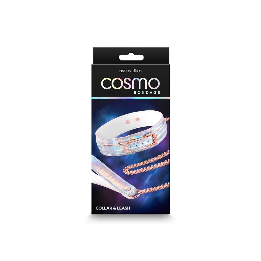 NS TOYS - COSMO BONDAGE -  COLLAR & LEASH - RAINBOW_B15O25_2