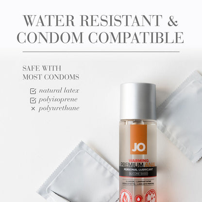 JO PREMIUM ANAL WARMING SILICONE-BASED LUBRICANT 2 OZ.