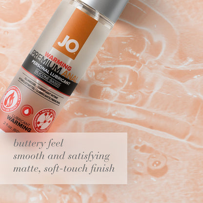 JO PREMIUM ANAL WARMING SILICONE-BASED LUBRICANT 2 OZ.