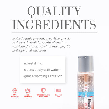 JO H2O ANAL WARMING WATER-BASED LUBRICANT 2 OZ.