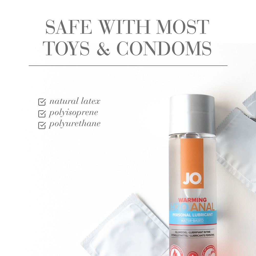 JO H2O ANAL WARMING WATER-BASED LUBRICANT 4 OZ.