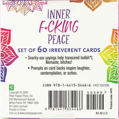 INNER FUCKING PEACE CARDS (SET OF 60)