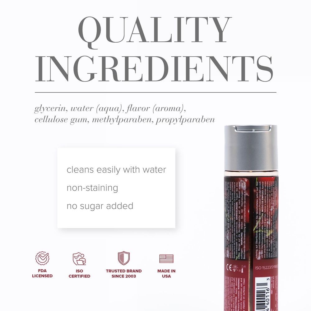 SYSTEM JO - JO H2O CHERRY BURST FLAVORED WATER-BASED LUBRICANT 4 OZ.