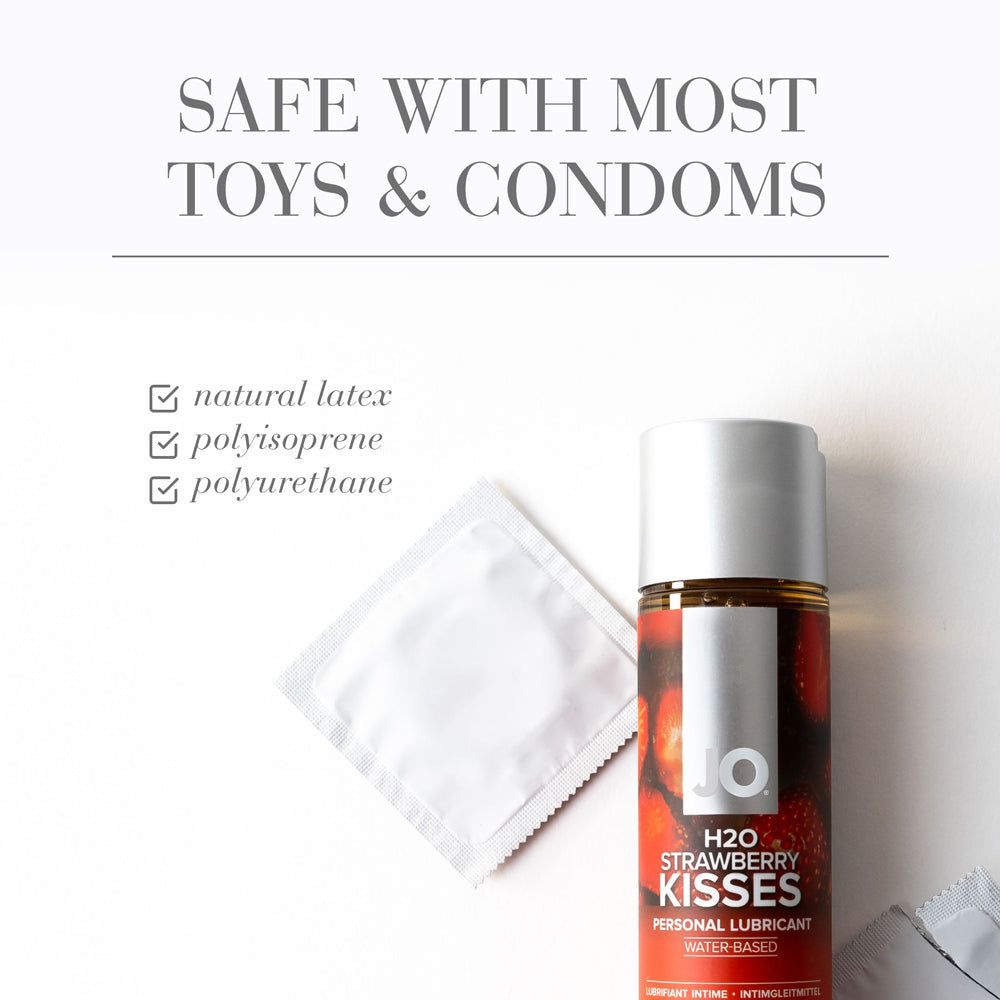 SYSTEM JO - JO H2O STRAWBERRY KISSES FLAVORED WATER-BASED LUBRICANT 4 OZ.