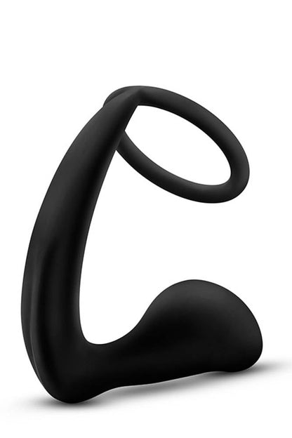 BLUSH - ANAL ADVENTURES COCK RING PLUG BLACK