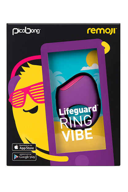 PICOBONG - REMOJI: VIBRADOR TIPO SALVAVIDAS PÚRPURA