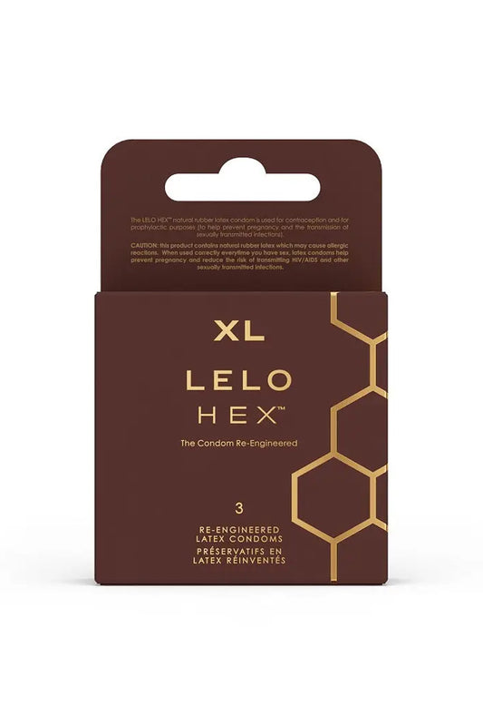 LELO - PRESERVATIVOS HEX RESPECT PAQUETE DE 3