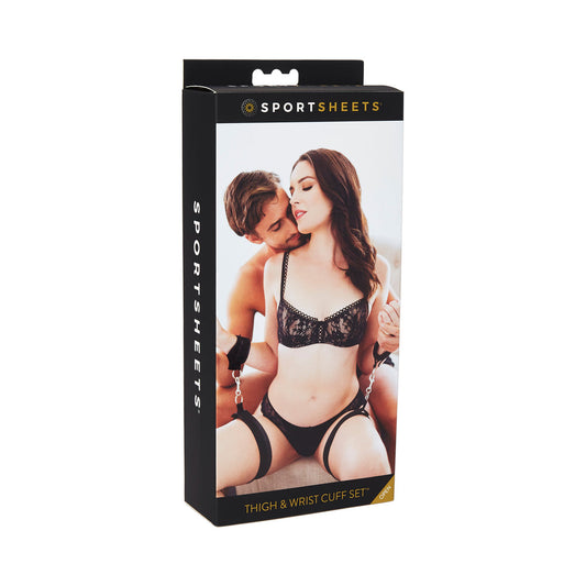 SPORTSHEETS THIGH AND WRIST CUFFS SET