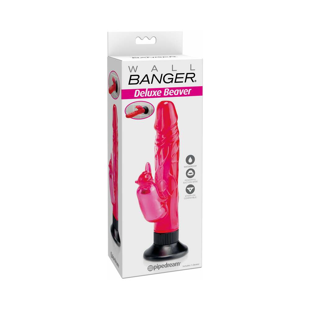 WATERPROOF WALL BANGERS DELUXE BEAVER DUAL STIMULATION VIBRATOR PINK