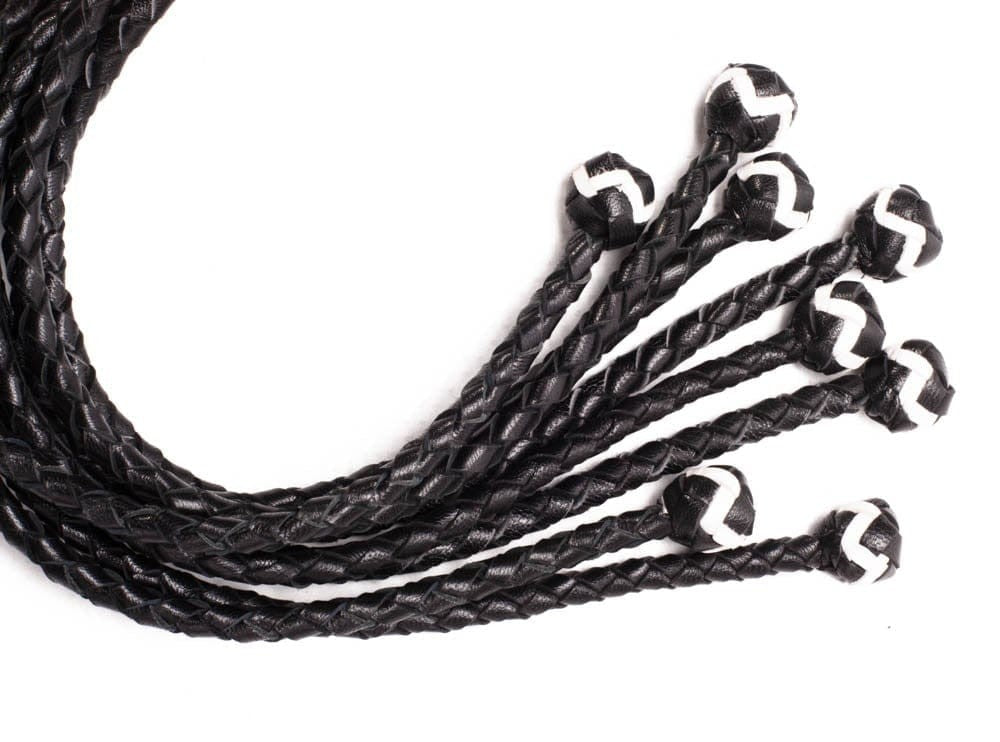 DEVIL STICKS - 8 TAIL POLISH LEATHER FLOGGER 22 INCH