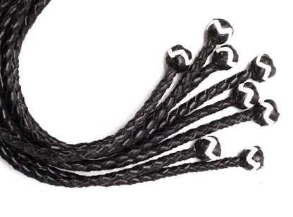DEVIL STICKS - 8 TAIL POLISH LEATHER FLOGGER 22 INCH