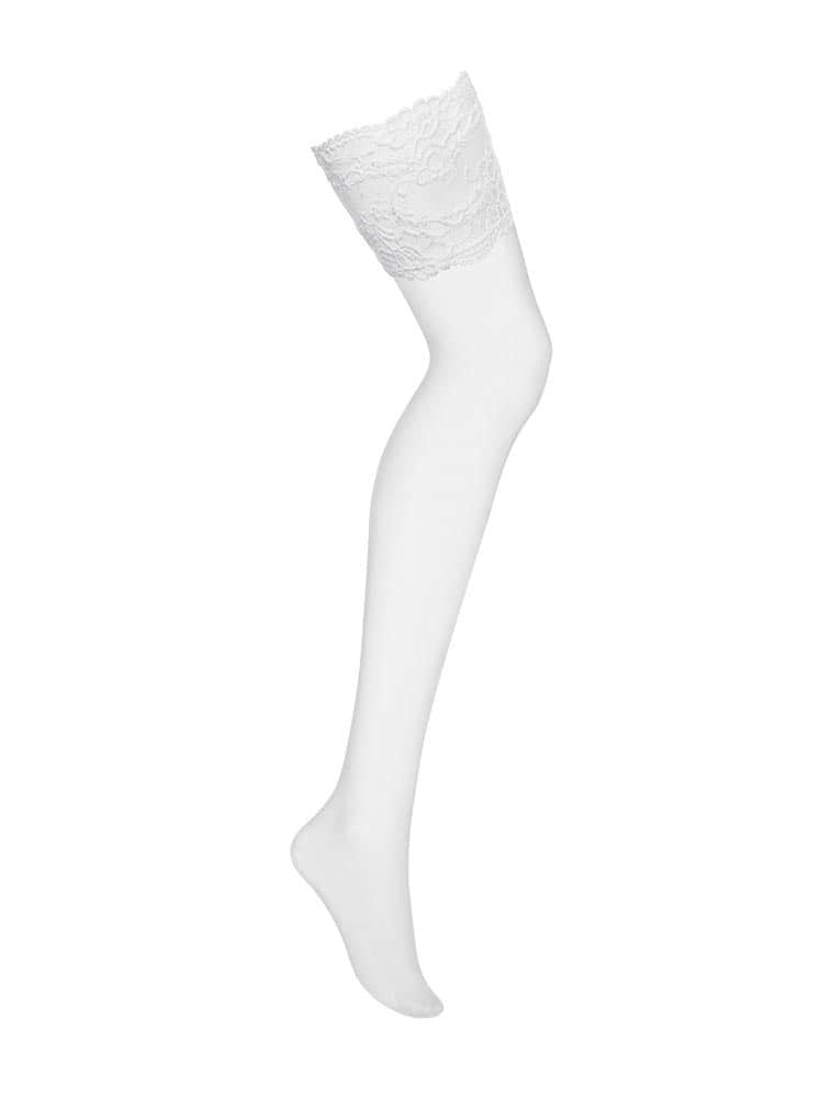 OBSESSIVE - 810-STO-2 STOCKINGS WHITE  S/M