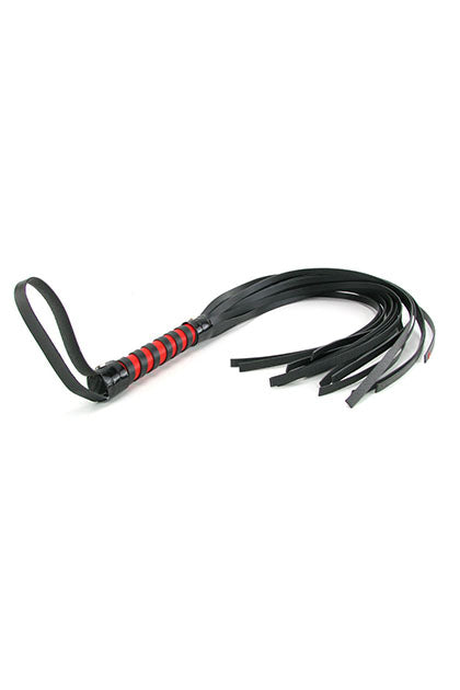 SEX & MISCHIEF - RED & BLACK STRIPE FLOGGER