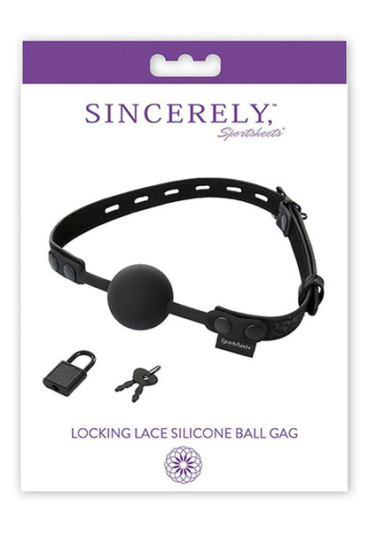 SPORTSHEETS - LOCKING LACE SILICONE BALL GAG