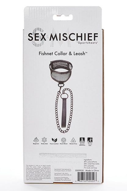 SEX & MISCHIEF - FISHNET COLLAR AND LEASH