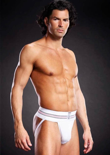 BLUE LINE - MICROFIBER JOCK STRAP WHITE L/XL