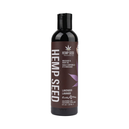 EARTHLY BODY - HEMP SEED MASSAGE OIL LAVENDER 8 OZ.