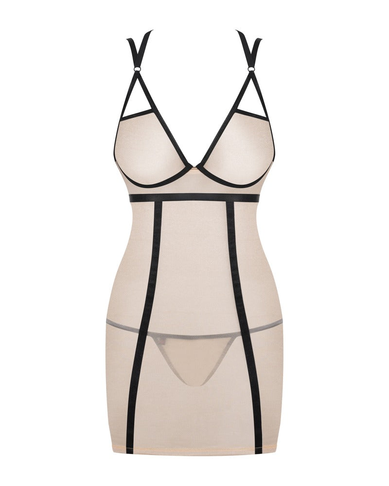 OBSESSIVE - NUDELIA CHEMISE & THONG