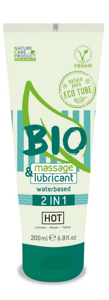 HOT - HOT BIO MASSAGE & LUBRICANT WATERBASED 2 IN 1 200 ML