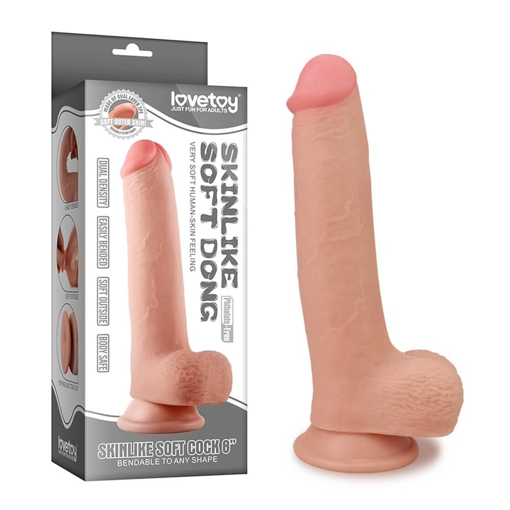 LOVETOY - 8" SKINLIKE SOFT DONG