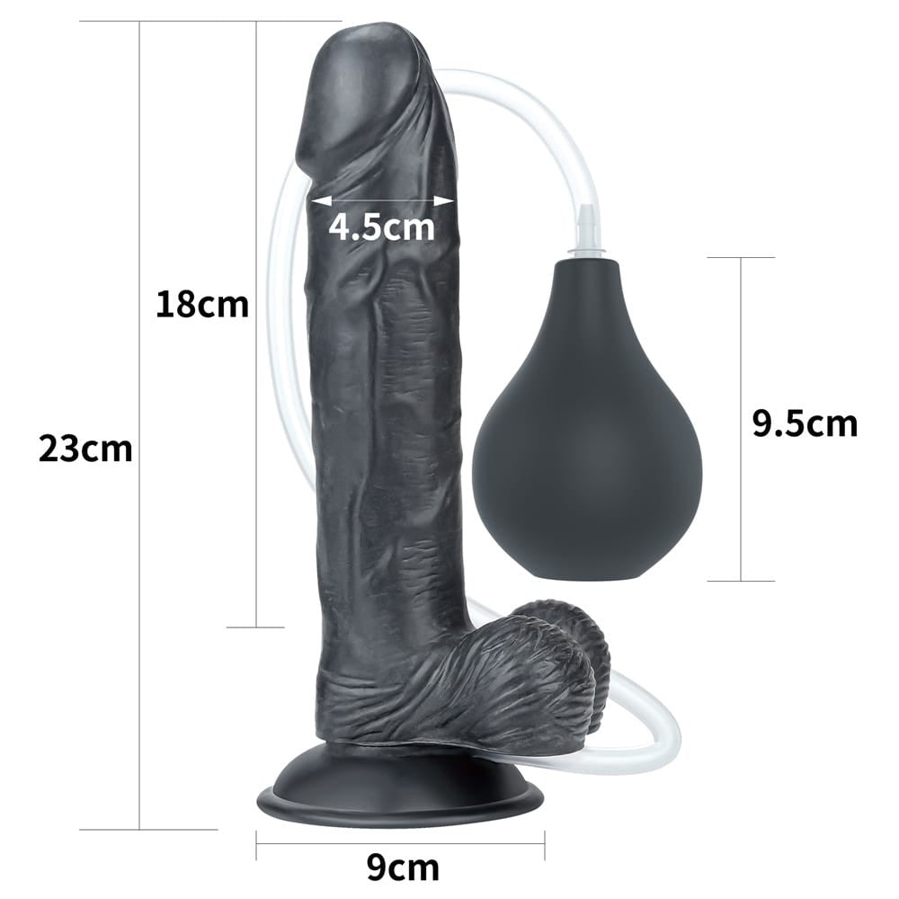 LOVETOY - 9'' SQUIRT EXTREME DILDO - BLACK