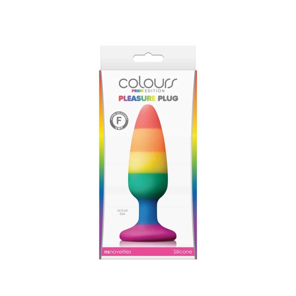NS TOYS - COLOURS - PRIDE EDITION - PLEASURE PLUG - MEDIUM -RAINBOW_B0O25_2