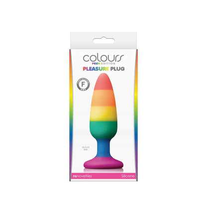 NS TOYS - COLOURS - PRIDE EDITION - PLEASURE PLUG - MEDIUM -RAINBOW_B0O25_2