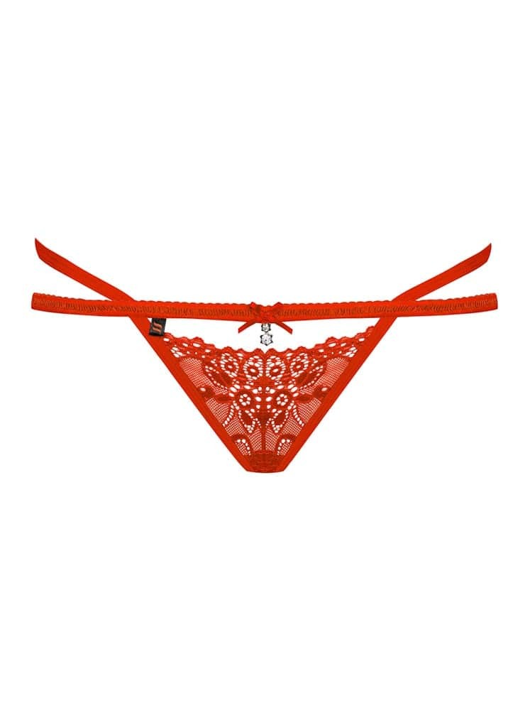 OBSESSIVE - 838-THO-3 THONG RED  S/M