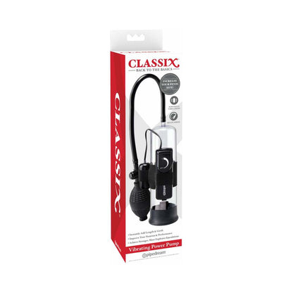 PIPEDREAM - CLASSIX VIBRATING POWER PUMP CLEAR/BLACK