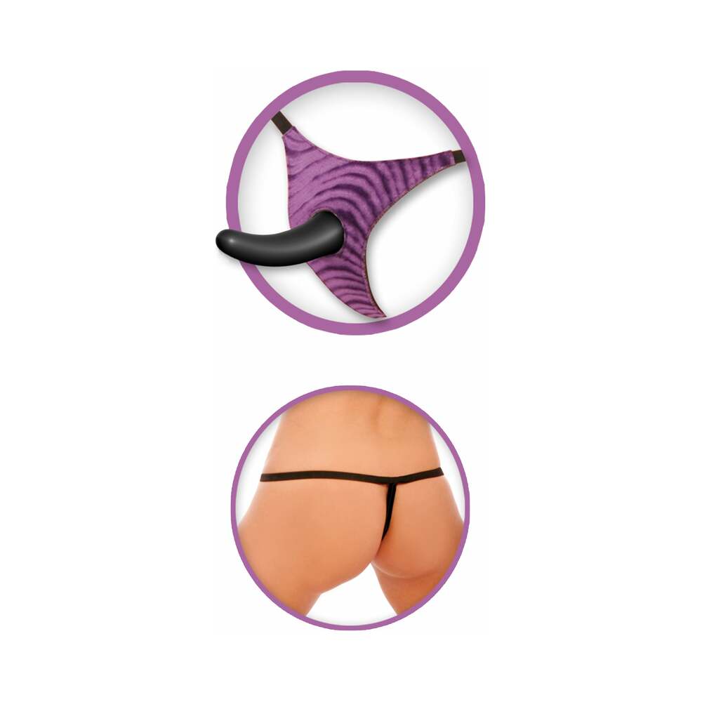 FETISH FANTASY SERIES 4-PIECE VIBRATING STRAP-ON FOR HIM SET BLACK/PURPLE