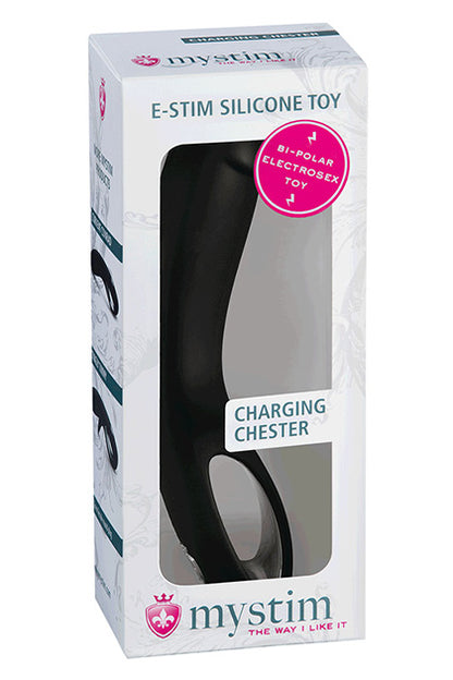 MYSTIM - CHARGING CHESTER E-STIM DILDO, SEXY BLACK
