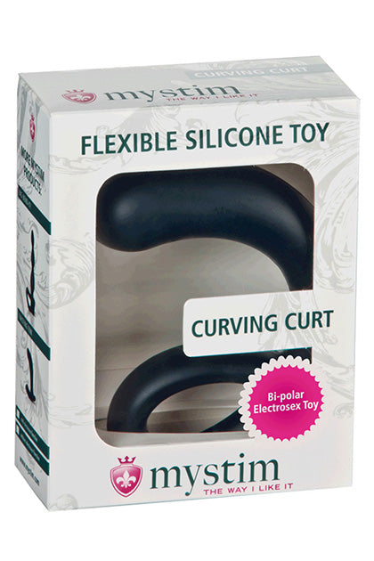 MYSTIM - CURVING CURT - WITH E-STIM - BLACK