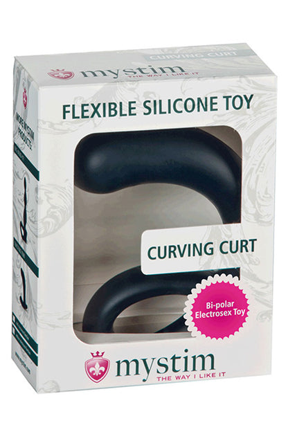 MYSTIM - CURVING CURT - WITH E-STIM - BLACK