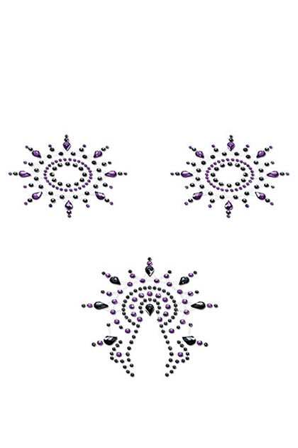 PETITS JOUJOUX - GLORIA - BLACK/PURPLE - SET OF 3