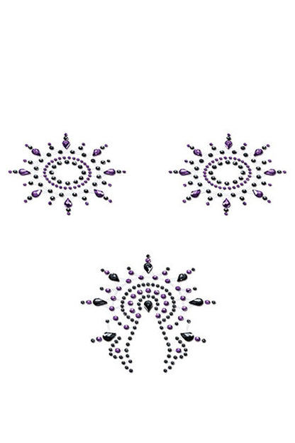 PETITS JOUJOUX - GLORIA - BLACK/PURPLE - SET OF 3