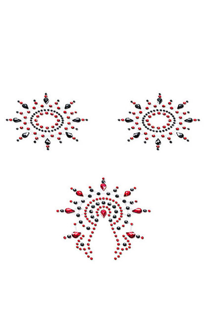 PETITS JOUJOUX - GLORIA - BLACK/RED - SET OF 3