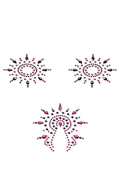 PETITS JOUJOUX - GLORIA - BLACK/PINK - SET OF 3
