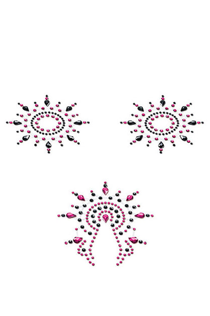 PETITS JOUJOUX - GLORIA - BLACK/PINK - SET OF 3