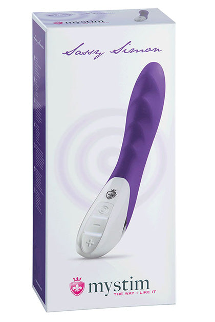 MYSTIM - SASSY SIMON VIBRATOR, DEEP PURPLE