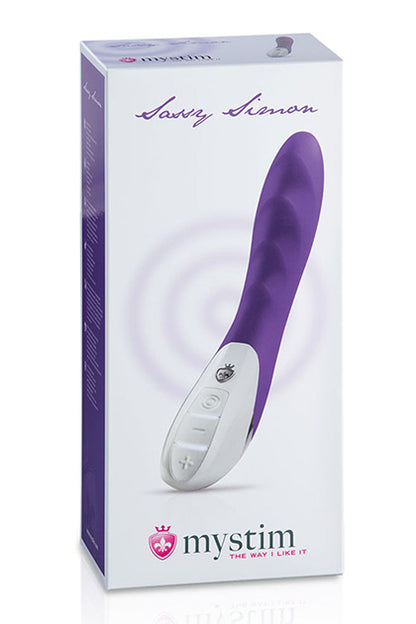 MYSTIM - SASSY SIMON VIBRATOR, DEEP PURPLE