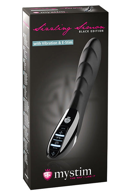 MYSTIM - SIZZLING SIMON ESTIM VIBRATOR, BLACK EDITION