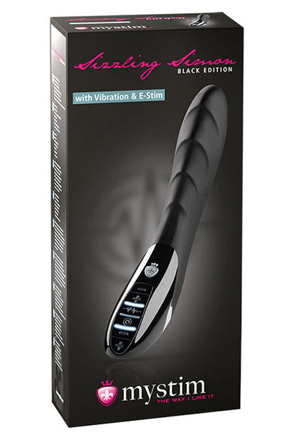 MYSTIM - SIZZLING SIMON ESTIM VIBRATOR, BLACK EDITION